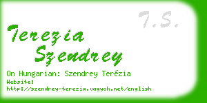 terezia szendrey business card