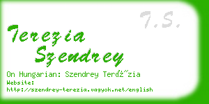 terezia szendrey business card